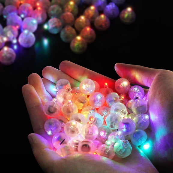 alloon Lights Mini LED Lights, 100 PCS Individual Small Paper Lantern Light, Waterproof Tiny LED Light for Home Christmas Halloween Wedding Birthday Party Decoration (Colorful)