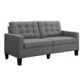 thumbnail image 1 of DHP Emily Upholstered Sofa Couch, Small Space Furniture, Gray, 1 of 9