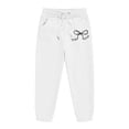 thumbnail image 6 of 2-3 Years Toddler Girls Hooded Sweatshirt And Sweatpants Set With Butterfly Print Newborn Romper Ruffled Long Sleeve Fall Winter Outfits With Bow Headband White Girl Set, 6 of 6