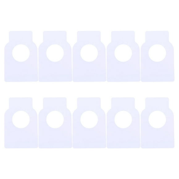 Miangastore Creative Double Side Blank PVC Tags for Decor White Reusable 100 Pieces