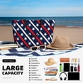 thumbnail image 5 of Wukai Patriotic Star Print Zipper Bag,large Beach Tote Bag,Waterproof Sandproof Bag,Grocery and Picnic Tote Travel Bag, 5 of 5