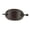 Dark Brown, variant on Pastel Faux Leather with Wooden Slide Stick Oval Hair Pin Barrette (Black)