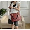 thumbnail image 3 of MKF Collection Kissaten M Signature Tote Bag Vegan Leather Shoulder Bag Purse by Mia K - Navy Blue, 3 of 9