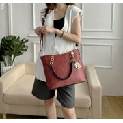 MKF Collection Kissaten Shoulder Bag for Women, Vegan Leather Handbag Purse Top-Handle Crossbody Bag Tote Bag by Mia K