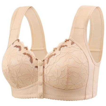 Black of Friday Deals!Clearance Staron Wireless Bras for Women No Underwire Front Closure Bras Stretch Wireless Bras Comfortable Wirefree Bra Comfort Bras