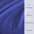 thumbnail image 5 of 500-TC Egyptian Cotton California King Round Bed Sheet Set – Fits 96" Diameter Mattress, 9–12" Deep Pocket – Solid Royal Blue, California King 96" Diameter, 5 of 6