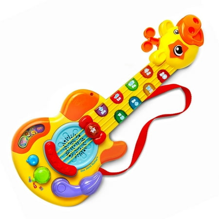 Zoo Jamz Guitar, Eight light-up buttons and strings allow your little musician to jam to the included music or make their own; light-up buttons.., By VTech