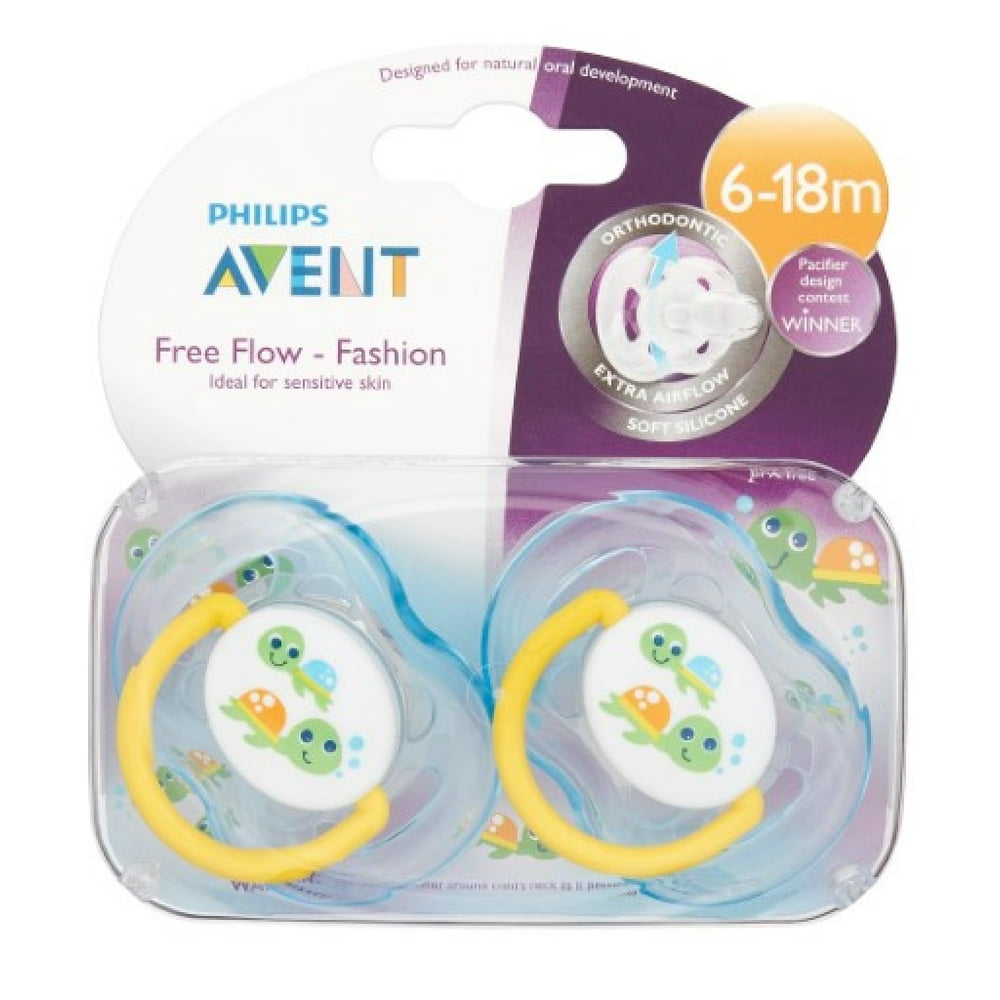 Philips Avent FreeFlow Pacifier, 618 Months 2 Counts