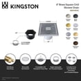 thumbnail image 4 of Kingston Brass BSF4464PB Watercourse 4-Inch Brass Square Grid Shower Drain with Hair Strainer in Polished Brass, 4 of 5