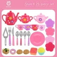 thumbnail image 1 of Red E 25-Piece Kids' Tea Set: Safe Plastic Pretend Play Kitchen Toy for 4-6 Year Old Girls, Educational Role-Playing Kit Enhancing Creativity & Social Skills, Ideal Birthday Gift with, 1 of 6