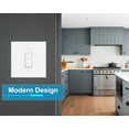 thumbnail image 2 of OVERSIZED Metal Switch Plate, 2 Gang Jumbo Decorator Cover Plate (for 1 Centered Device), Switch Cover for Rocker Switches, GFCI, Steel Painted White - UL Listed, 5.5" x 5.5" - Made in USA, 2 of 6
