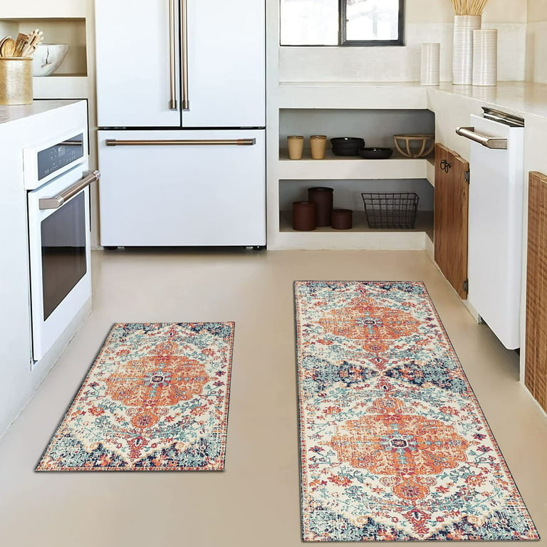 SIXHOME Kitchen Rugs Washable Non Slip Runner Rugs Farmhouse