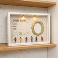 thumbnail image 4 of DIY Mini Museum Silhouette Box with Light Photo Display Frame Kit with Mini Gold Frames Figurines Memory Keepsake for Baby Newborn, 4 of 8