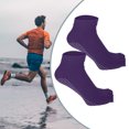 thumbnail image 5 of 4 Pairs Half Finger Toe Socks Men Women Non Slip Sticky Five Finger Socks for Sport Exercise Daily Fit Dark Purple, 5 of 7