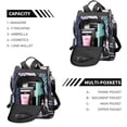 thumbnail image 5 of Waterproof Women's Nylon Backpack Purse - Lightweight Hawaii Floral Casual Shoulder Bag Anti-Theft Daypack, Convertible Fashion Crossbody Bag for Daily Use, Travel, Work & School,, 5 of 7