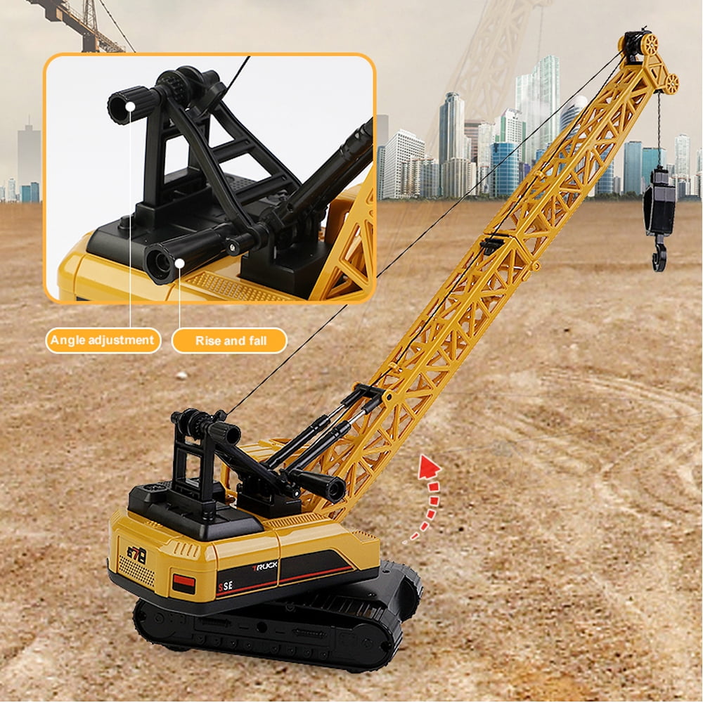 TZDZRC 1:24 Crane Toys for Kids 3-6 Years,Construction Trucks Toy for Boys, Inertial Power Engineering Car Model,Birthday Gift