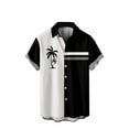 thumbnail image 2 of ALLLIST Hawaiian Shirts for Men Big And Tall Short Sleeve Collared Button Down Shirts Casual Black Mens Clothes, 2 of 5