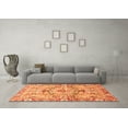 thumbnail image 3 of Ahgly Company Indoor Round Abstract Orange Modern Area Rugs, 8' Round, 3 of 4
