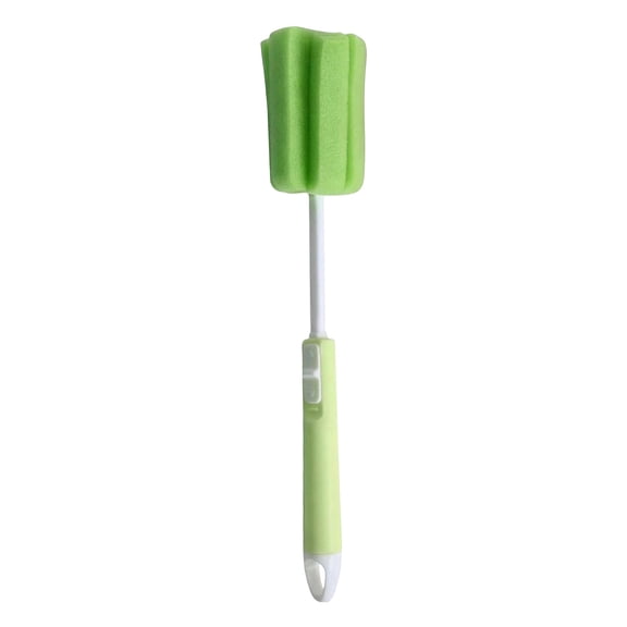 AUNVITO Sponge Bottle Brush, Telescopic Long Handle Cleaning Brush, Flexible Straw Cleaner for Water Bottle, Deep Cleaning Tool for Narrow Containers