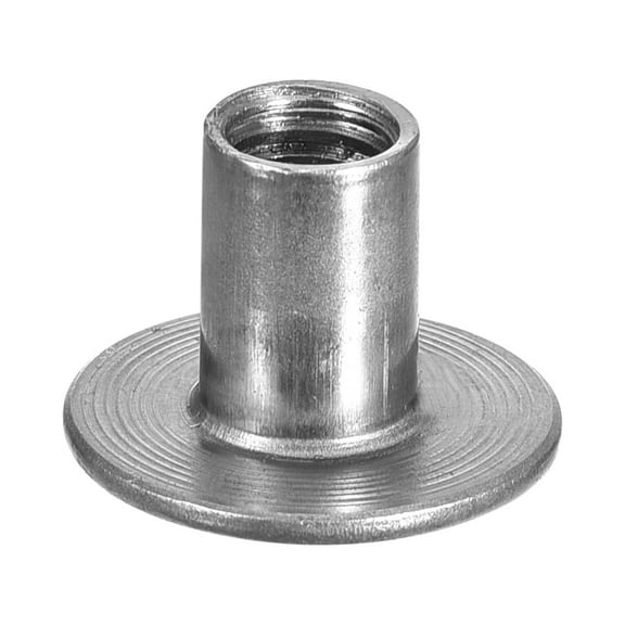 M8 T-nuts, 24 Pack Carbon Steel Tee Nuts, Round Base Weld Nuts 15mm Height