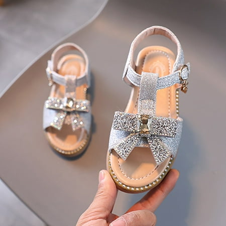 

Shoes Toddler Princess Bow Open Girls Kids Toe Sandals Girl s shoes