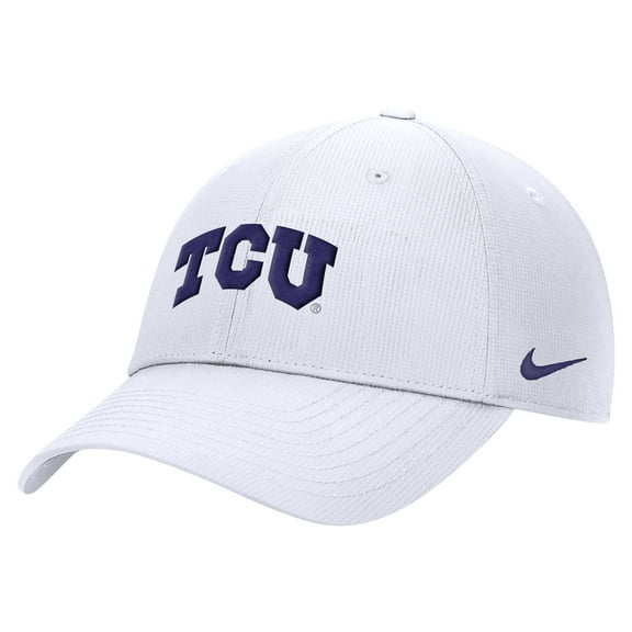 Men's Nike  White TCU Horned Frogs 2025 On-Field Club Performance Adjustable Hat