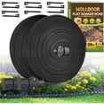 thumbnail image 1 of Flat Soaker Hose 100 ft for Garden Beds, 2 Pack 50 ft Soaker Hose for Garden To Save 70% Water, Drip Hose Irrigation System, Flexible Soaker Water Hose for Vegetable Beds, Lawn, Trees (50 FT*2), 1 of 7