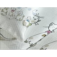 thumbnail image 4 of Ambesonne Cartoon Quilted Bedspread Set 3 Pcs, Cats Sitting with Collars, Queen Size, Pale Blue Dusk, 4 of 5