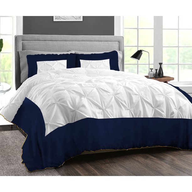 Super King Plus Comforter Dual Tone Half Pinch Navy Blue Luxurious
