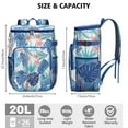 thumbnail image 2 of Botanical Leafy Soft Cooler Backpack - 20L, Multiple Pockets for Organized Storage, Leakproof Design, 2 of 6