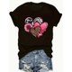 thumbnail image 1 of Chic Heart & Floral Print T-Shirt for Women - Casual Crew Neck, Short Sleeve Top, Perfect for Spring & Summer, 1 of 4