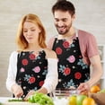 thumbnail image 3 of Pioneer Flower Floral Print Pattern Apron for Women and Men, Cotton Linen Waterproof with Pockets, Adjustable, 33x27 Inch for Kitchen, Gardening, BBQ, Salon, 3 of 6