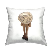 Stupell Industries Do Not Disturb Fashionable Beach Babe Design by Amelia Noyes Throw Pillow