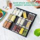 thumbnail image 5 of Organizador de especias con cajón de 4 niveles, bandeja de acrílico para especias, estante para almacenar botellas de condimentos, organizador de cajones de cocina, color negro, 5 of 7
