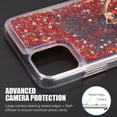 thumbnail image 6 of Kaleidio Case For iPhone 13 Pro Max (6.7") [Waterfall Quicksand] TPU Slim Gel [Ring Stand] Hybrid Skin Cover [Liquid Glitter Red], 6 of 6