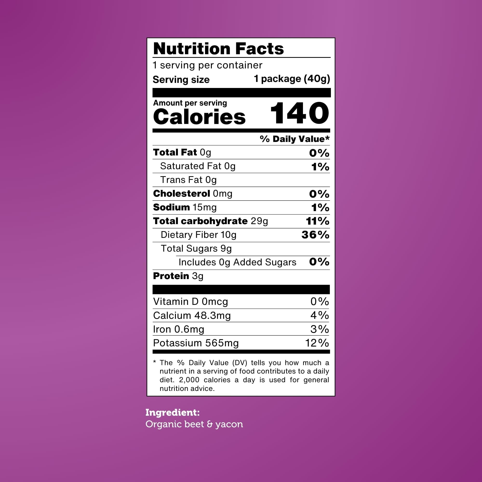 GOOD CHIPS Baked Beet Yacon Chips, Organic Prebiotic Snack, 8-Pack, 1.4oz Bags