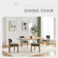 thumbnail image 2 of JYSong Set of 2 Tufted Chenille Dining Chairs, Gray Upholstery with Wood Legs for Dining Room, 2 of 9