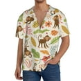 thumbnail image 3 of Sigee Monkeys in the Jungle Print Men's Shirts Casual Button Down Short Sleeve Summer Beach Shirt Hawaiian Vacation Shirts Tee Shirt-Large, 3 of 7