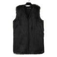 thumbnail image 4 of BiZtdJrK Clearance On Halloween Faux Fur Jackets for Women 2024 Winter Soft Shaggy Sleeveless Vest Jacket Thicken Warm Fuzzy Fleece Lapel Winter Coats Black XXL, 4 of 5