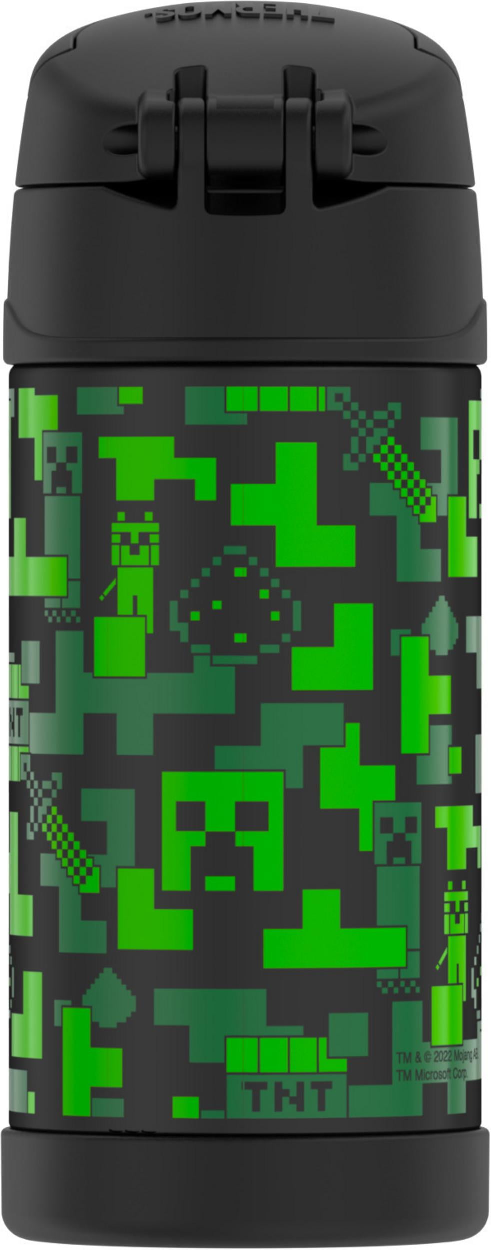 Minecraft 24 ounce Vacuum Insulated Stainless Steel Water Bottle, Video  Games 