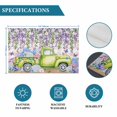 thumbnail image 6 of Blue Purple Floral Placemats Set of 6, Spring Hydrangea Flower Truck Pink Plaid Placemats for Dining Table, Place Mats for Kitchen Tabletop, Waterproof Wipeable Dining Table Mats Set, 6 of 9