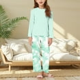 thumbnail image 6 of NAISIBABY Girls Outfit Set, Long Sleeve T Shirt and Tie-Dye Pants Soft Comfort Home Clothes 2-Piece Mint Green 14T, 6 of 7