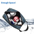 thumbnail image 5 of XMXT Large Capacity Makeup Bag, Ethnic Design Textured Print Storage Bags Travel Toiletry Cosmetic Bag for Women Men, 5 of 9