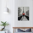 thumbnail image 3 of HENGT Arts Canvas Wall Art Decor The Red Umbrella At The Tour Eiffel Abstract Painting Large Art Pictures Modern Artwork for Living Room Bedroom Office Decor 16x20 inch, 3 of 4