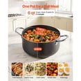 thumbnail image 5 of 6-Quart Nonstick Aluminum Stock Pot with Glass Lid - PFOA & PFAS-Free Cooking for Soups and Stews, 5 of 6