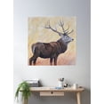 thumbnail image 2 of Red Deer - Deer Stag - Hart Poster Wall Art, Modern Wall Decor For Living Room Bedroom, 16X16 UNFRAMED, 2 of 3