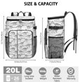thumbnail image 3 of Travel Cooler Bag - White Cartoon Dinosaurs Skeletons Pattern Camping Beer Cooler Backpack with Bottle Opener- Waterproof Insulated Picnic Backpacks - Cooler Bag for Beach, 3 of 6