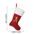 thumbnail image 3 of Gunia Family Initial Xmas Stockings Soft White Plush Cuff with Red Velvet Body and Gold Letter G Socks Diy Name Christmas Decorations For Family Holiday Season, 3 of 6