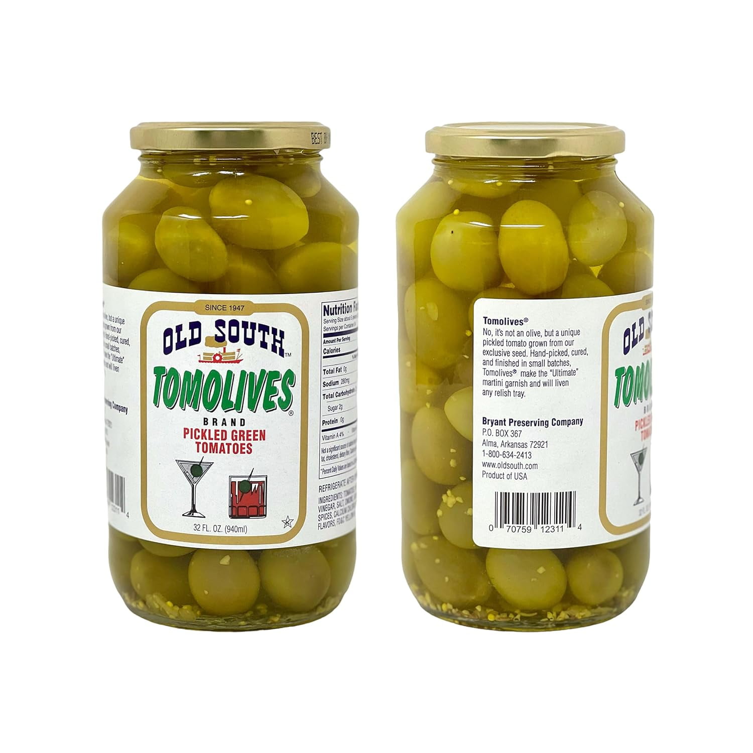 Old South Tomolives (2 Pack, 32 fl oz each) bundled with complementary 4-count Coasters