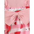 thumbnail image 5 of Bagilaanoe Newborn Baby Girl Summer Rompers Dress Print Sleeveless Bodysuits + Headband 3M 6M 9M 12M 18M Infant Patchwork A-line Dresses, 5 of 9